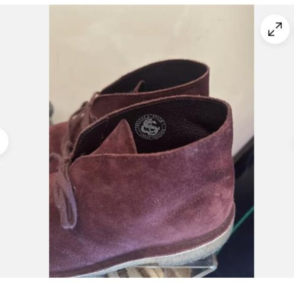 Mens Clarks Desert Boots Designed in England Burgundy size US 10 Rare - Picture 5 of 8